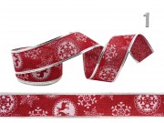 Karácsonyi dekor szalag piros/fehér 280x4cm 723136 4f