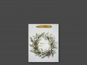 Karácsonyi dísztasak Boldog Karácsonyt kicsi 11x5x13,5cm 370373