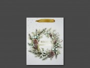 Karácsonyi dísztasak Boldog Karácsonyt közép 18x10x23cm 370374