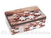 Karácsonyi fémdoboz szögletes sütis 20x13cm ABW000220