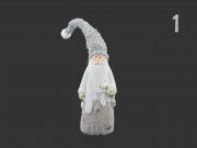Karácsonyi figura textil sapkában szürke/fehér 18cm APF474000 3f