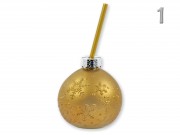 Karácsonyi gömb pohár +szívószál 400ml CD1002480 4f