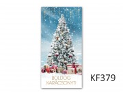 Karácsonyi képeslap + boríték KF 11x22cm