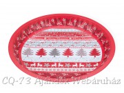 Karácsonyi tálca piros 26cm ABW550240
