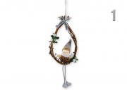Karácsonyi tobozfigura ajtódísz 22cm AT220358 2f