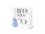 Képeslap Happy Birthday gitáros + boríték 14,5cm 236773