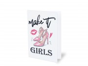 Képeslap Make it girls cipő + boríték 12x17cm 236902