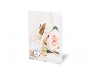 Képeslap esküvői With Love glitteres + boríték 12x17cm 237138