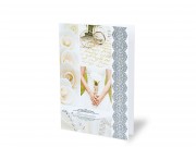 Képeslap esküvői glitteres + boríték 12x17cm 237077