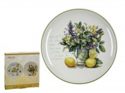 Kistányér virág+citrom 21cm 172864