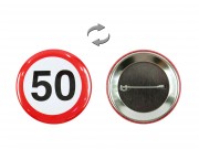 Kitűző sebességkorlátozó 50-es évszámos 5,5cm MK30441