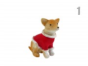 Kutya figura karácsonyi ruhában 8,5cm ALX910480 4f