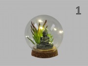 LEDes Buddha, növény gömbben 11cm HZ1951170 3f