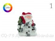 LEDes színváltós ház karácsonyi figurával 8cm APF100400 4f