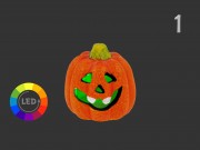 LEDes világító Halloween tök figura 7cm ALX950400 4f