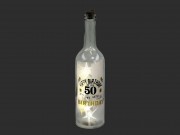 LEDes világító boros üveg Happy 50th Birthday 636127