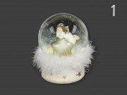 LEDes világító havazós gömb angyal 13cm APF479630 2f