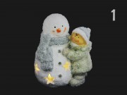 LEDes világító hóember + gyerek 16cm APF471550 2f