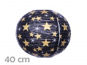 Lampion fekete csillagos 40cm 218501