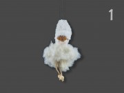 Lány figura szőrmeruhában akasztós 18cm 058923 4f