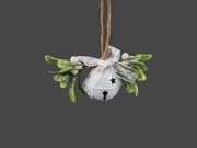 Leveles bogyós csörgő dísz fehér 17x7cm CAA124310