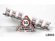 Libikóka LB005 Boldog 50. Szülinapot pálinkás pohár szett 6db