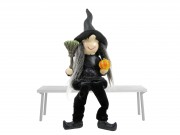 Lógólábú boszorkány figura seprűvel 11cm 430168