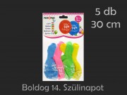 Lufi Boldog 14. Szülinapot színes 5db 30cm 21039