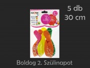 Lufi Boldog 2. Szülinapot színes 5db 30cm 21027