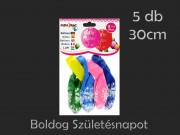 Lufi Boldog Születésnapot színes 5db 30cm 21025