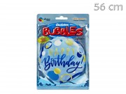 Lufi Happy Birthday Bubbles kék 56cm Q87748