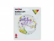 Lufi buborék unikornis Birthday Girl átlátszó 50cm 633132