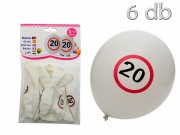 Lufi fehér 20-as évszámos 6db 30cm 21056