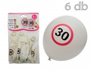 Lufi fehér 30-as évszámos 6db 30cm 21058