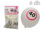 Lufi fehér 40-es évszámos 6db 30cm 21059