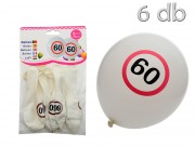 Lufi fehér 60-as évszámos 6db 30cm 21061