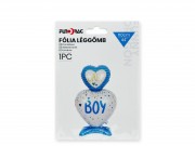 Lufi fólia Baby Boy szív kék 110cm 644220