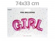 Lufi fólia Girl rózsaszín 74x33cm OFB7M-081