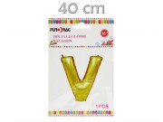 Lufi fólia arany V betű 40cm 20319
