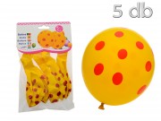 Lufi pöttyös sárga 5db 30cm 21090