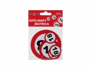 Matrica 18-as évszámos szülinapi 8db 623560