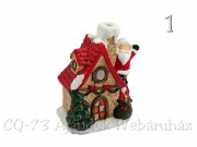 Mécsestartó házikó + Mikulás 14cm 3912 2f
