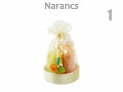 Narancs organza szett 3db