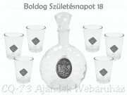 Pálinkás készlet 0,5l palack + 6 pohár 18. Boldog Születésnapot