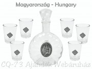 Pálinkás készlet 0,5l palack + 6 pohár Címer Magyarország Hungary