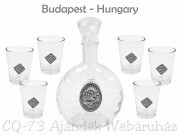 Pálinkás készlet 0,5l palack + 6 pohár Lánchíd Budapest Hungary