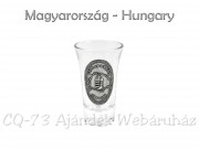 Pálinkás pohár 5cl NagyMagyarország fémcímkés