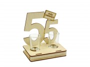 Pálinkás pohár szett 55. Születésnapi ajándék 2db 2cl