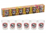 Pálinkás pohár szett Boldog 40. Születésnapot 6db 40ml