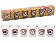 Pálinkás pohár szett Boldog 50. Születésnapot 6db 40ml